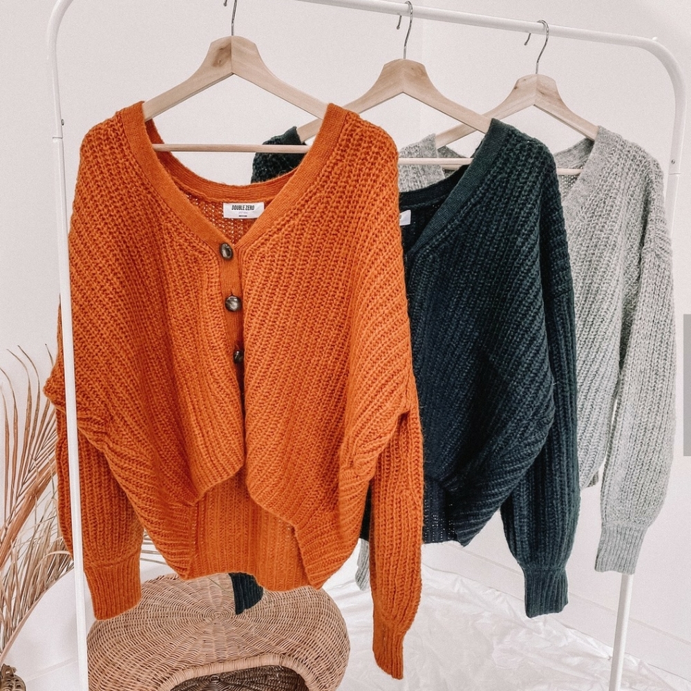 🆕️Pumpkin patch Collection// Green Cardigan - Picture 5 of 5
